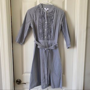 Gap 8 Navy and White Striped Dress